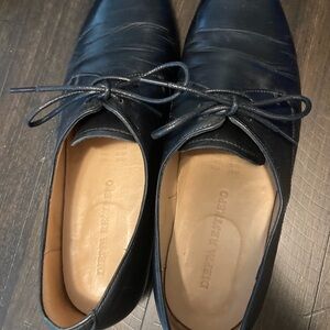 DIEPPA RESTREPO Black Leather Derby Shoes - Handmade in Mexico